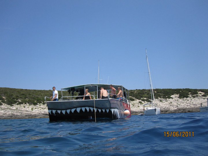Manta boat on the water near Vis